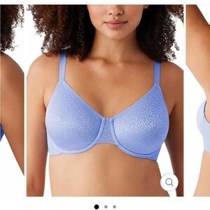 Set of 3 WACOAL back appeal bras light blue, nude and gray.